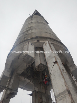 Демонтаж железобетонной силосной башни