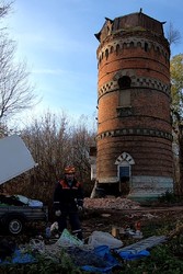 Демонтаж водонапорной башни